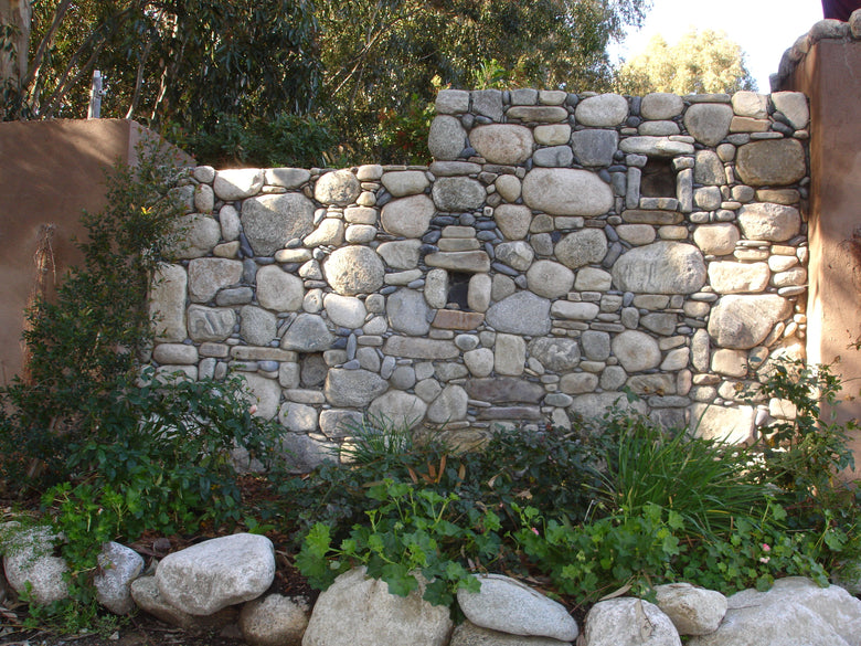 Stones in a masonry wall