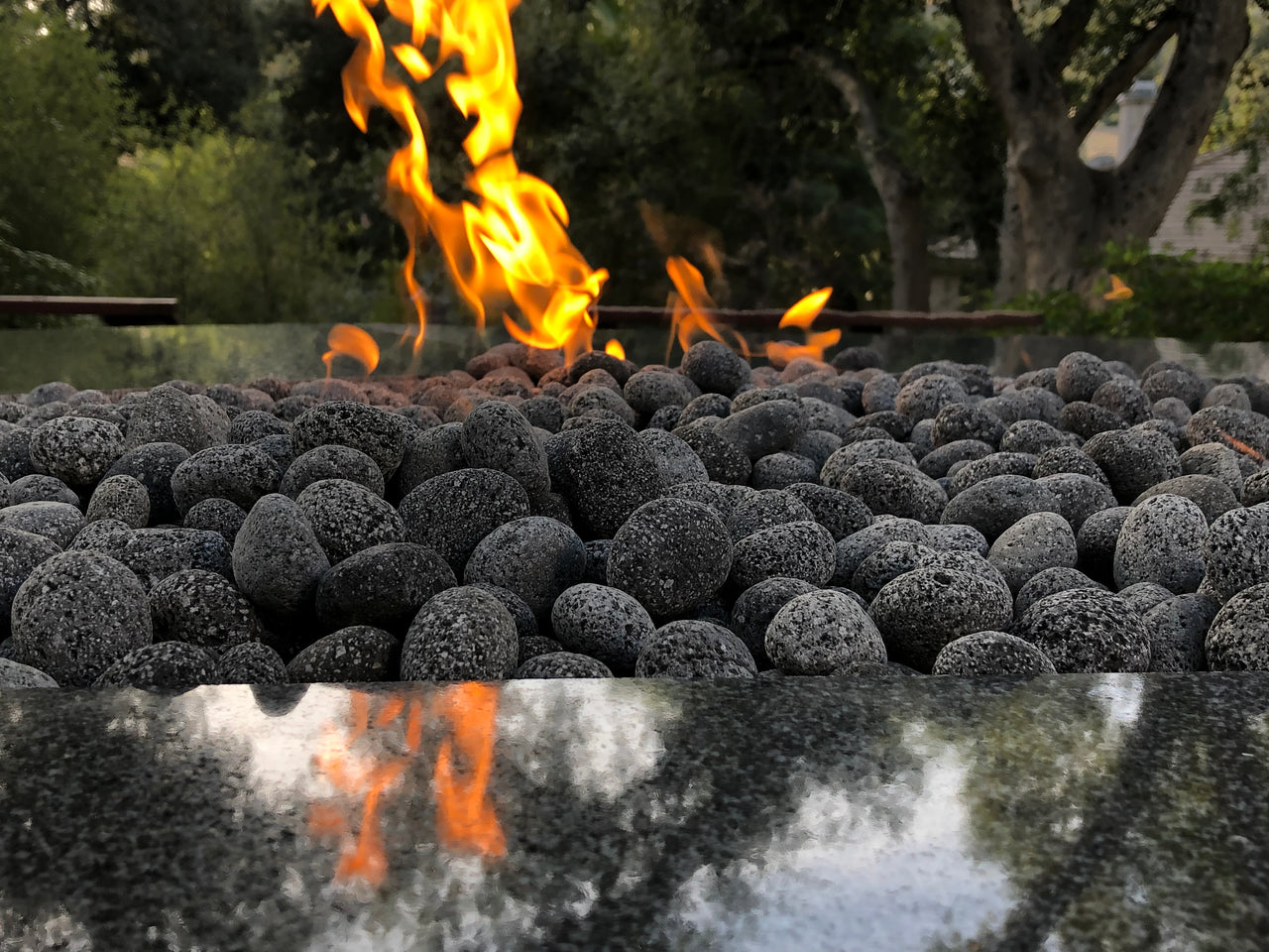 Black Lava Pebble for gas fire pit