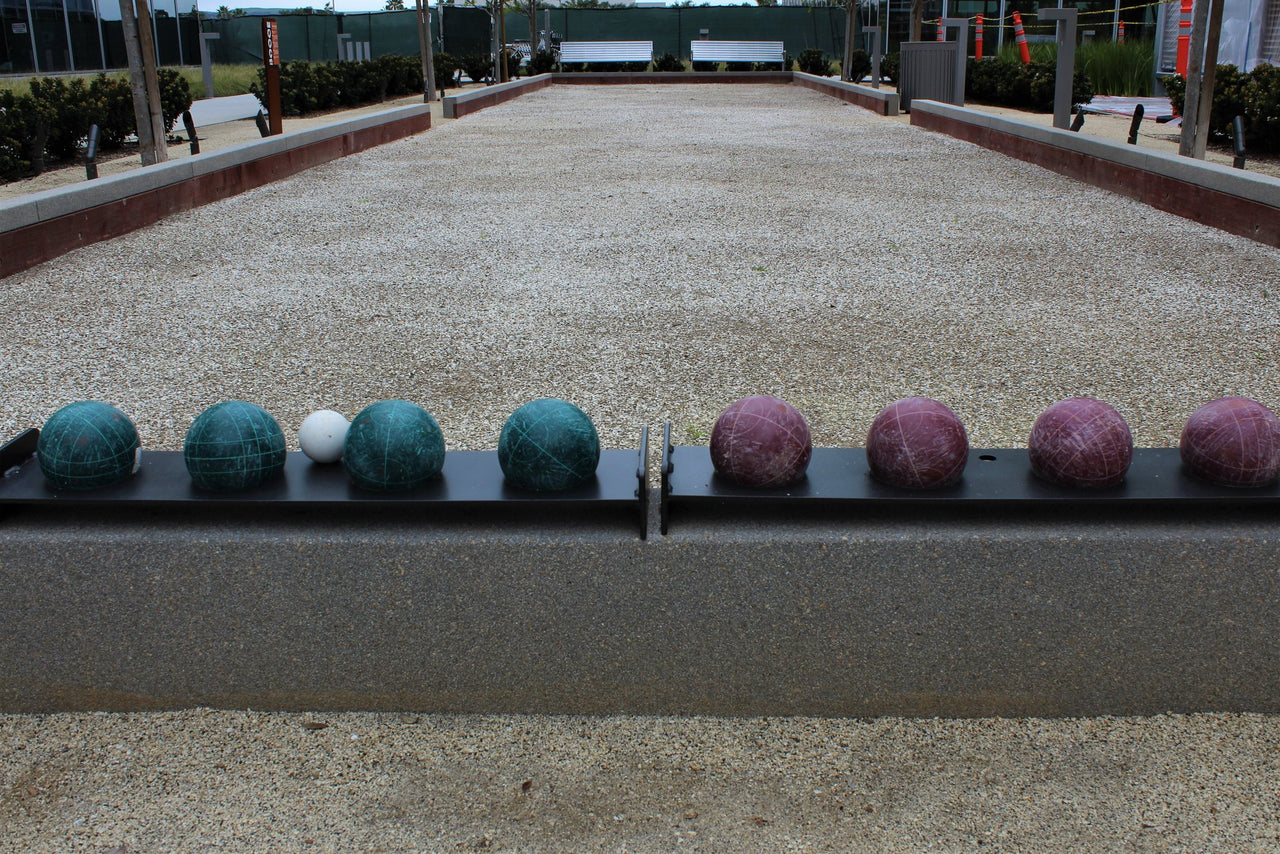 Oyster shell Bocce Ball Court