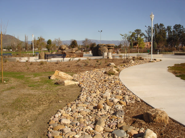 Curran Cobble ground application on a dry streambed