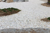 White gravel closeup in a ground application