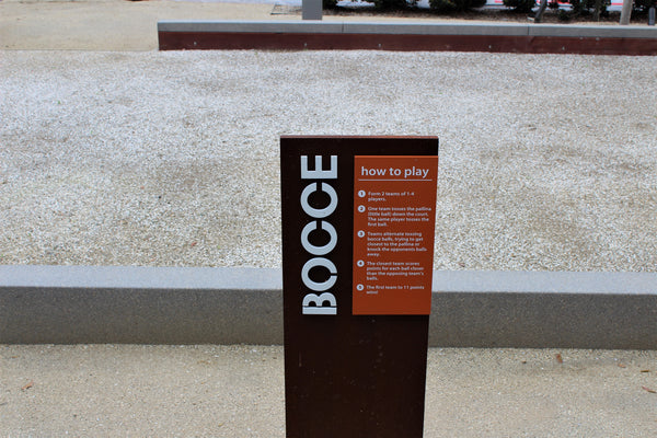 Bocce ball how to play sign 